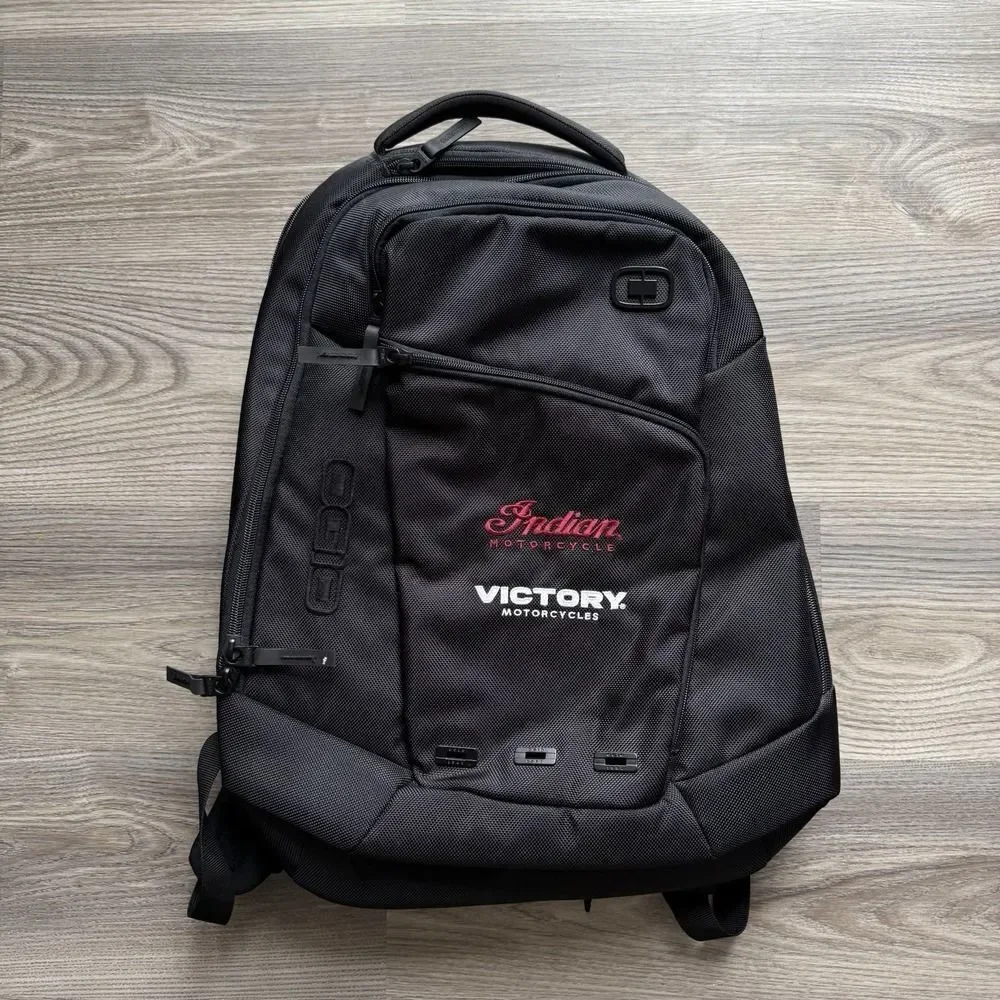 OGIO Ace Backpack Black Indian‎ Victory Motorcycles Embroidered Logo